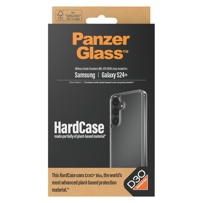 Case HardCase D3O for Samsung Galaxy S24+, Transparent, PanzerGlass