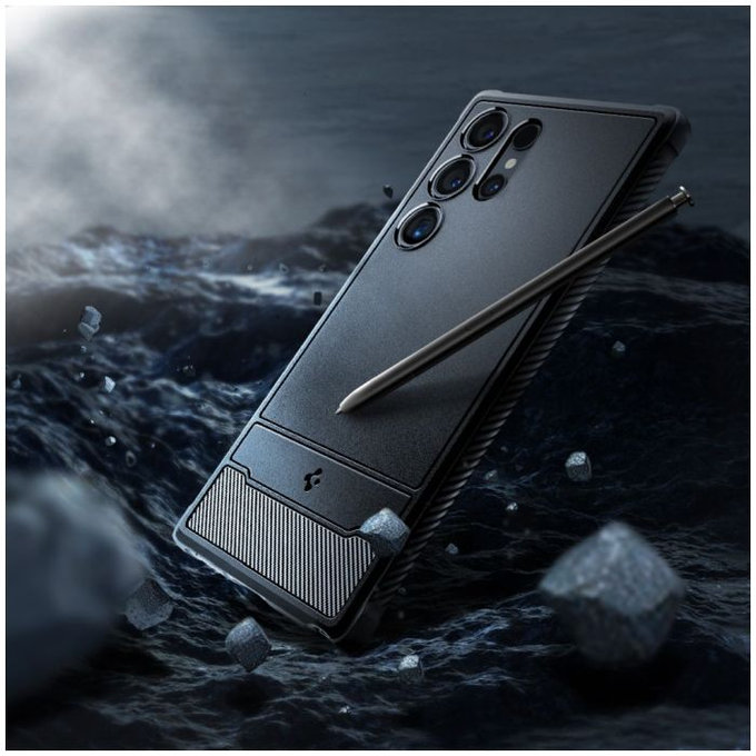 Spigen - Case Rugged Armor for Samsung Galaxy S24 Ultra, Matte Black