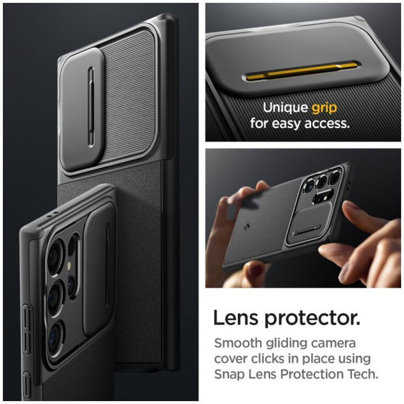 Spigen - Case Optik Armor for Samsung Galaxy S24 Ultra, black