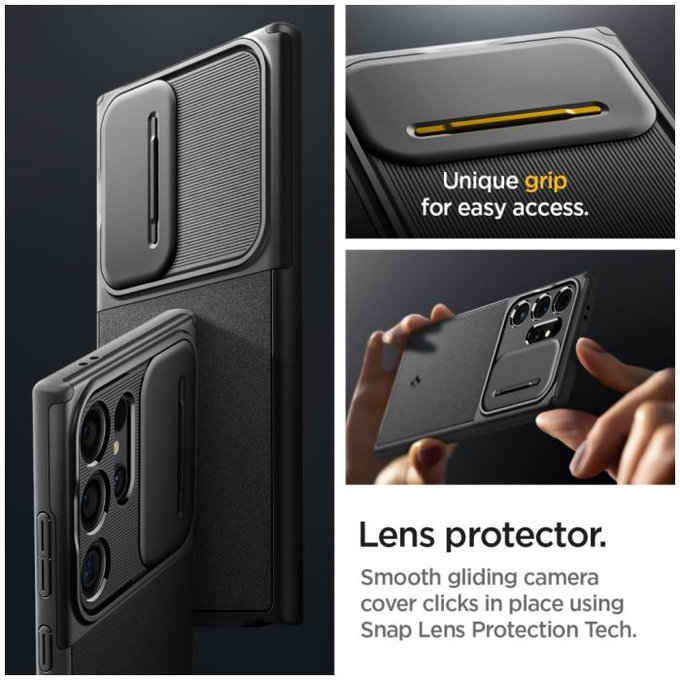 Spigen - Case Optik Armor for Samsung Galaxy S24 Ultra, black
