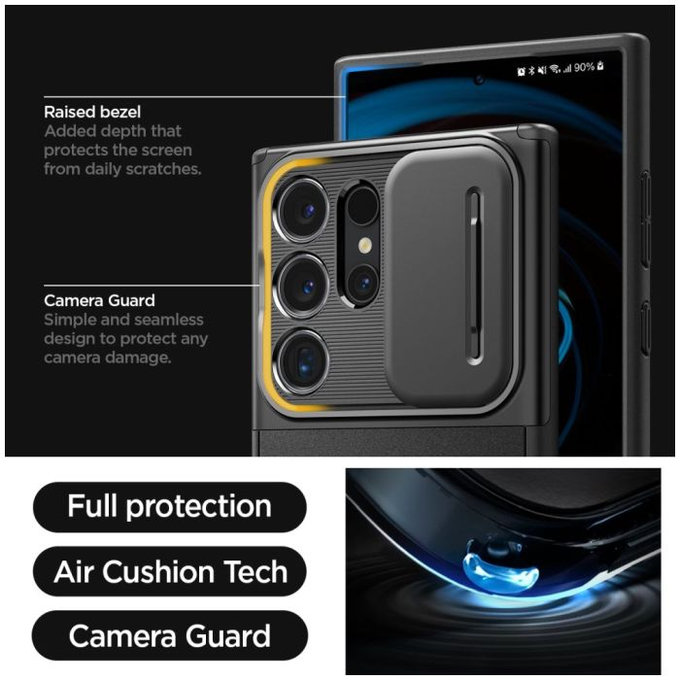 Spigen - Case Optik Armor for Samsung Galaxy S24 Ultra, black
