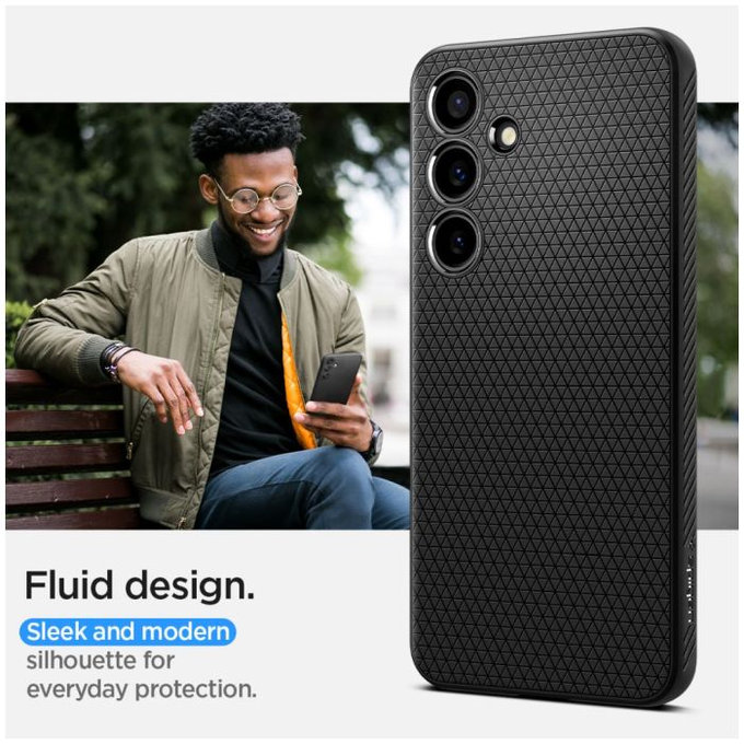 Spigen - Case Liquid Air for Samsung Galaxy S24+, Matte Black