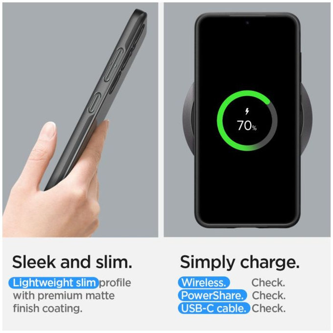 Spigen - Case Thin Fit for Samsung Galaxy S24, black