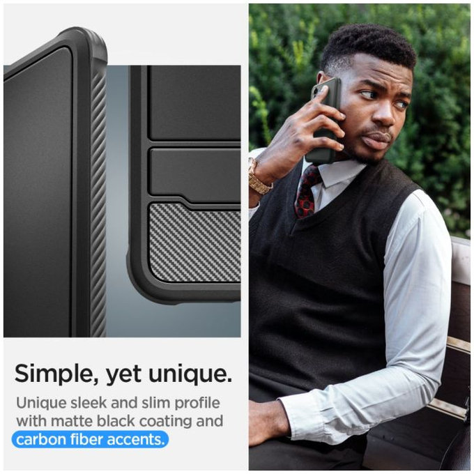 Spigen - Case Rugged Armor for Samsung Galaxy S24, Matte Black