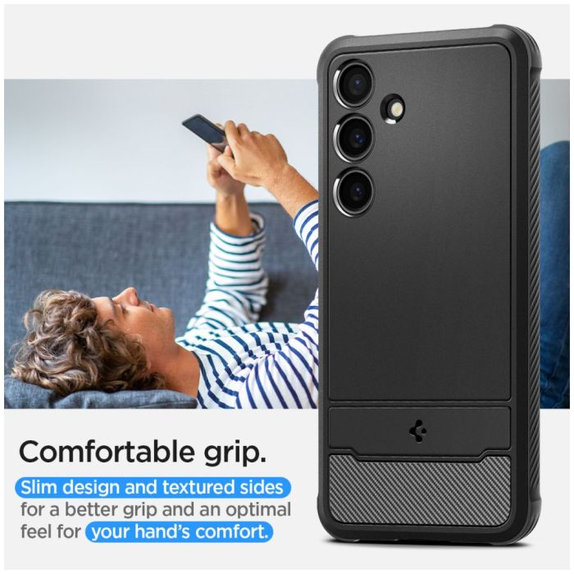 Spigen - Case Rugged Armor for Samsung Galaxy S24, Matte Black