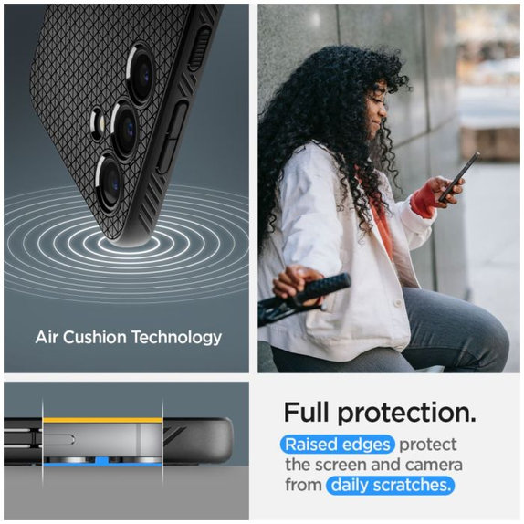 Spigen - Case Liquid Air for Samsung Galaxy S24, Matte Black