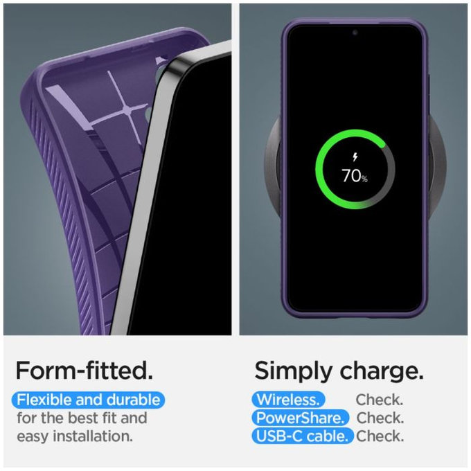 Spigen - Case Liquid Air for Samsung Galaxy S24, Deep Purple