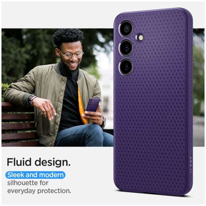 Spigen - Case Liquid Air for Samsung Galaxy S24, Deep Purple
