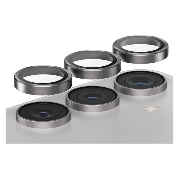 Camera Lens Protector Hoops for Samsung Galaxy S24+, Gray, PanzerGlass