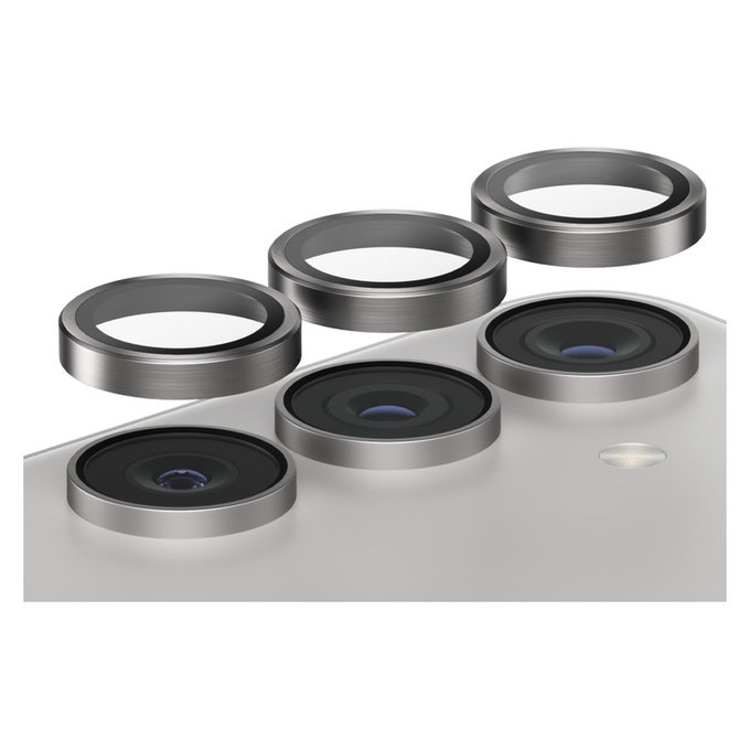 Camera Lens Protector Hoops for Samsung Galaxy S24+, Gray, PanzerGlass