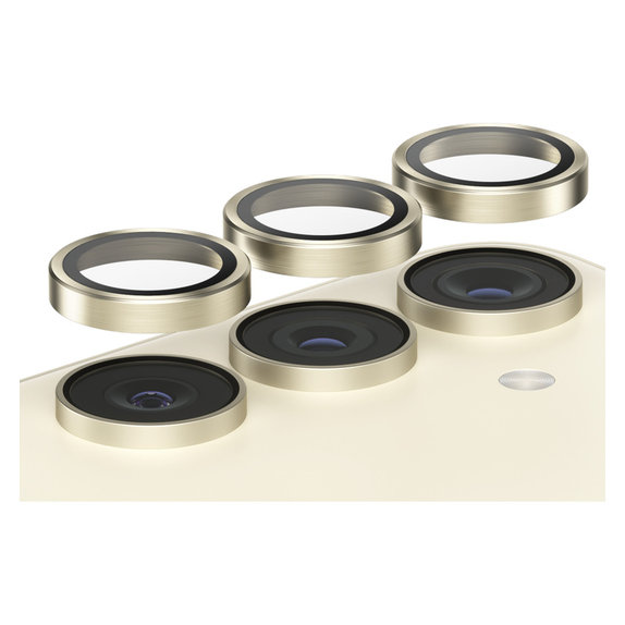 Camera Lens Protector Hoops for Samsung Galaxy S24+, Yellow, PanzerGlass