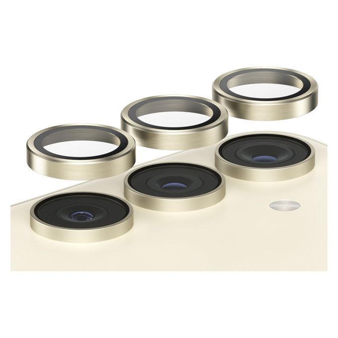 Camera Lens Protector Hoops for Samsung Galaxy S24+, Yellow, PanzerGlass