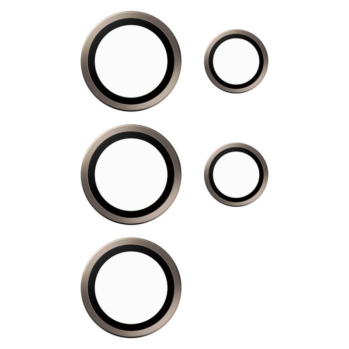 Camera Lens Protector Hoops for Samsung Galaxy S24 Ultra, Gray, PanzerGlass