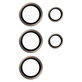 Camera Lens Protector Hoops for Samsung Galaxy S24 Ultra, Gray, PanzerGlass