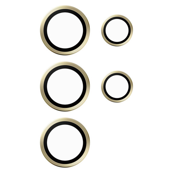 Camera Lens Protector Hoops for Samsung Galaxy S24 Ultra, Yellow, PanzerGlass