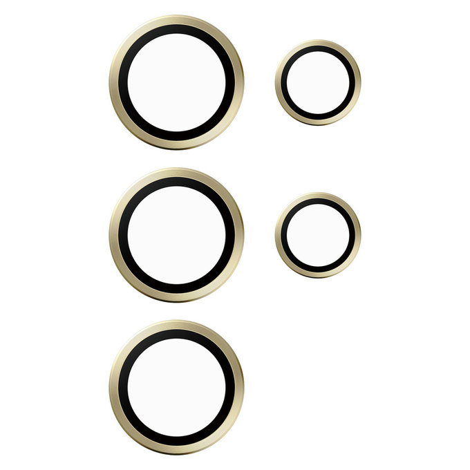 Camera Lens Protector Hoops for Samsung Galaxy S24 Ultra, Yellow, PanzerGlass