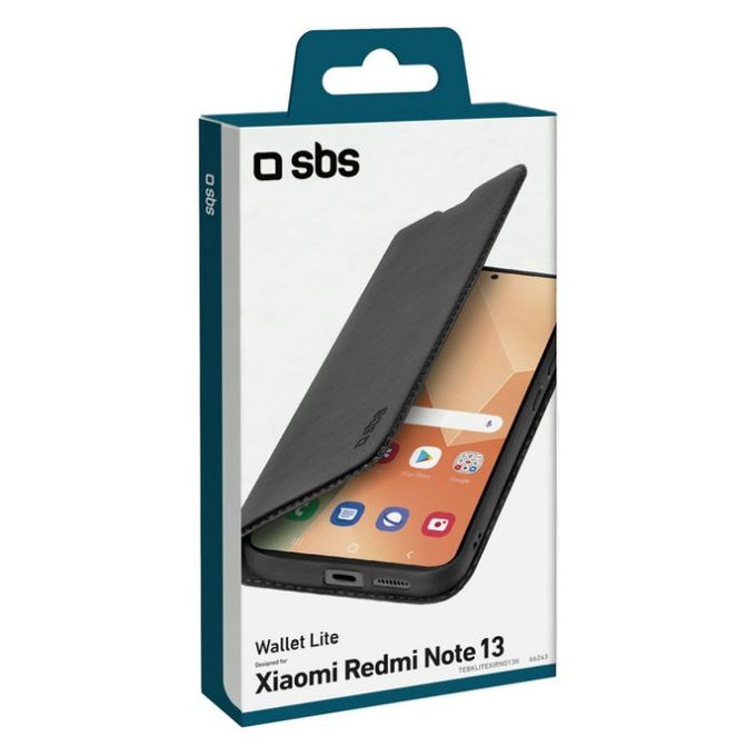 SBS - Case Book Wallet Lite for Xiaomi Redmi Note 13, black