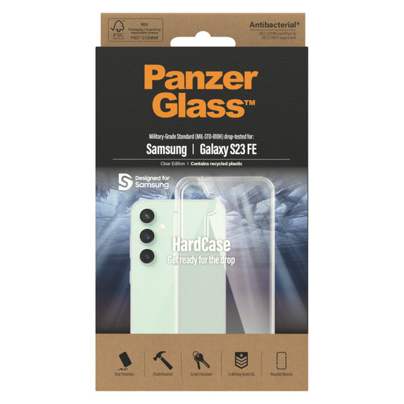 Case HardCase AB for Samsung Galaxy S23 FE, Transparent, PanzerGlass