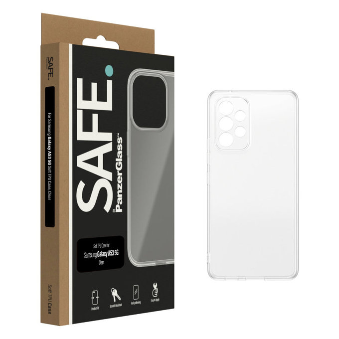 Case TPU for Samsung Galaxy A53 5G, Transparent, SAFE by PanzerGlass