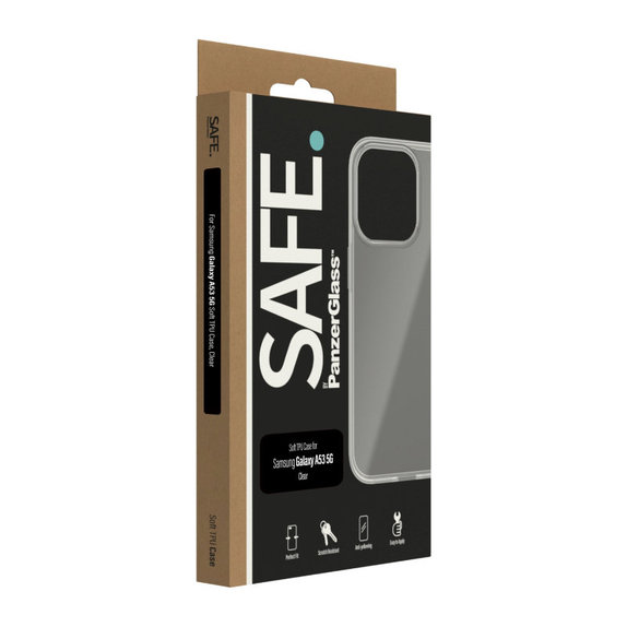 Case TPU for Samsung Galaxy A53 5G, Transparent, SAFE by PanzerGlass