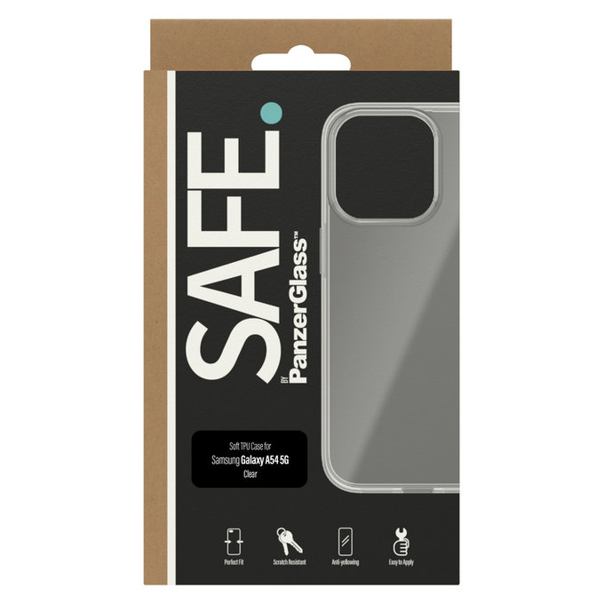 Case TPU for Samsung Galaxy A54 5G, Transparent, SAFE by PanzerGlass