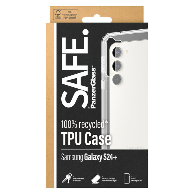 Case TPU for Samsung Galaxy S24+, Transparent, SAFE by PanzerGlass