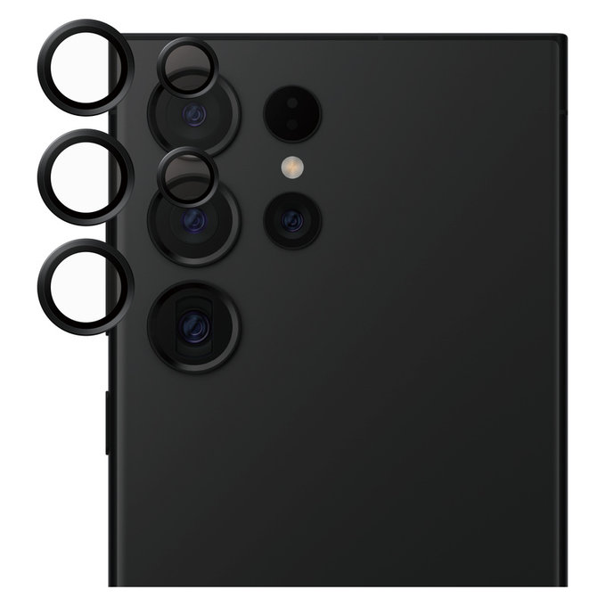 Camera Lens Protector for Samsung Galaxy S24 Ultra, Black, SAFE by PanzerGlass