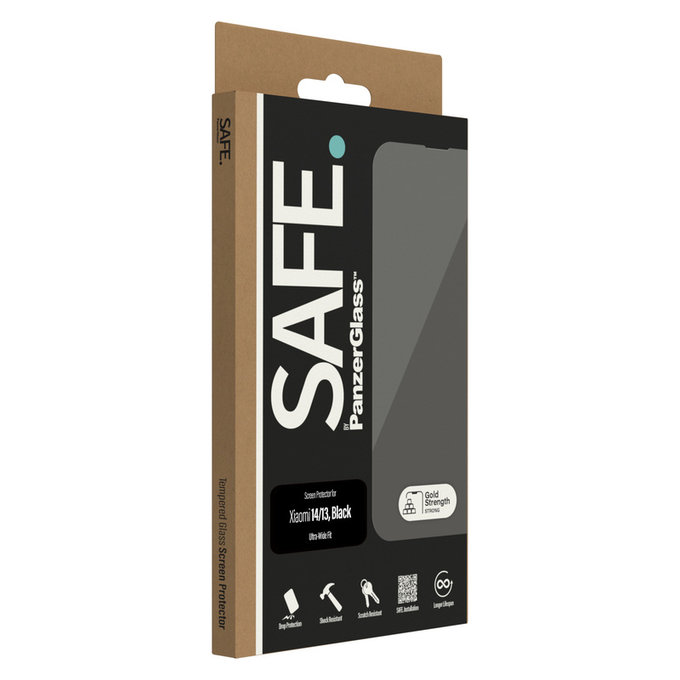 Tempered Glass UWF for Xiaomi 14/13, Black, SAFE by PanzerGlass