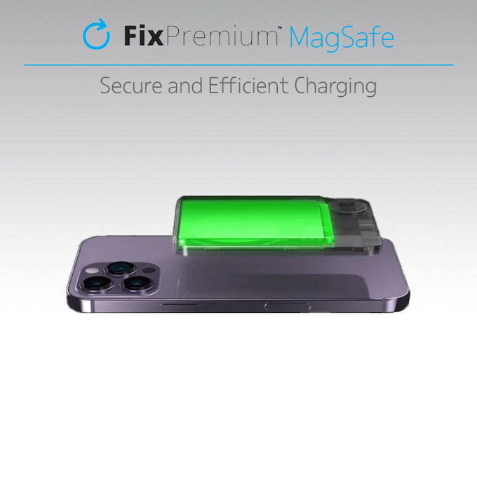 FixPremium - MagSafe PowerBank with LCD 5000mAh, green