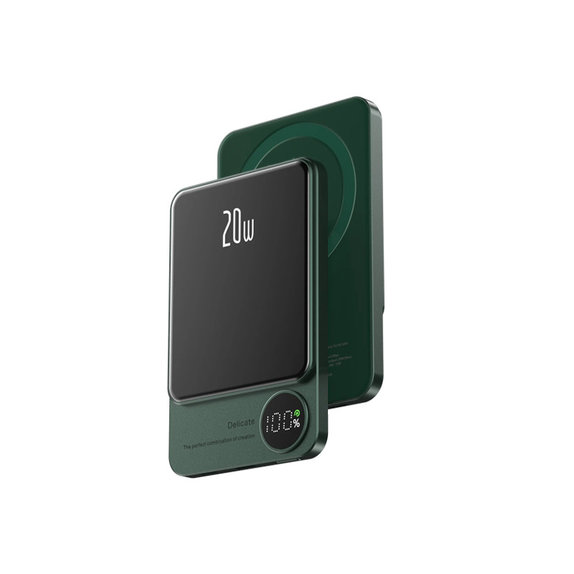 FixPremium - MagSafe PowerBank with LCD 5000mAh, green