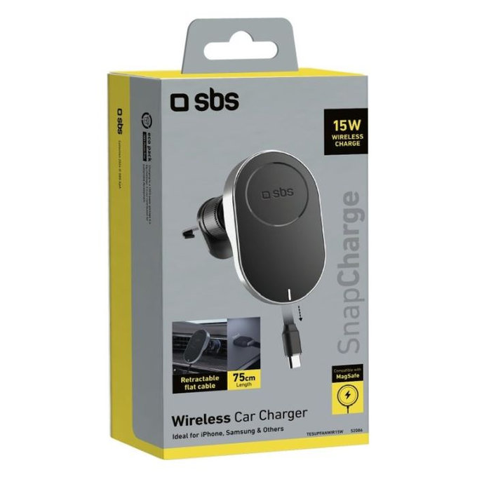 SBS - Car Holder with MagSafe, 15W, black
