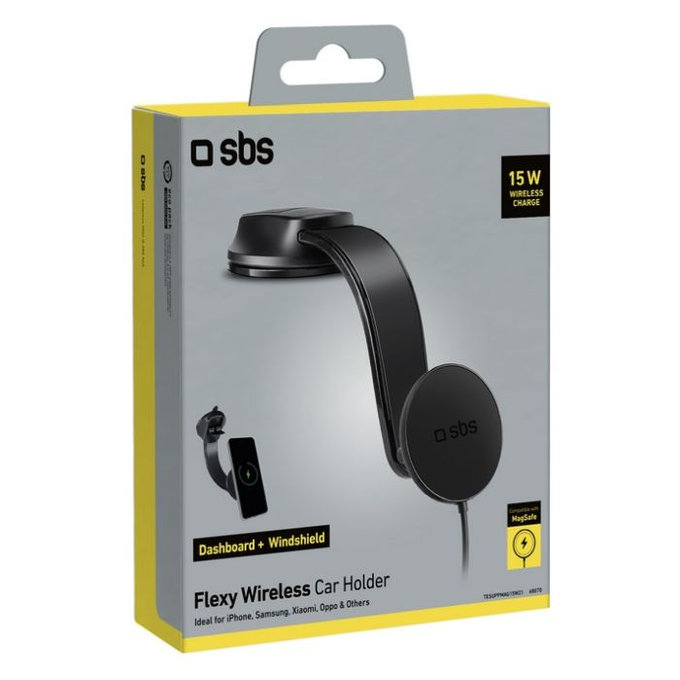 SBS - Car Holder Flexy with MagSafe, 15W, black
