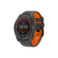 FixPremium - Two-tone Silicone Strap for Garmin (QuickFit 26mm), grey