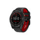 FixPremium - Two-tone Silicone Strap for Garmin (QuickFit 26mm), black