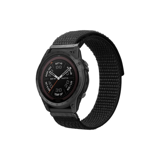 FixPremium - Nylon Strap for Garmin (QuickFit 26mm), black