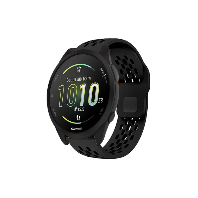 FixPremium - Universal Silicone Strap for Garmin (20mm), black