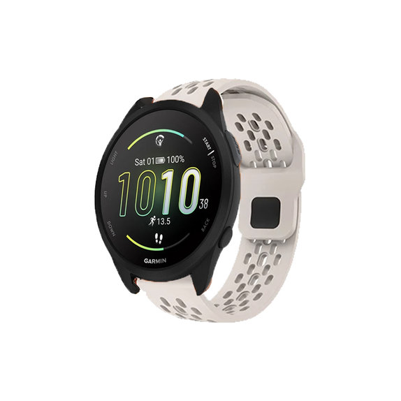 FixPremium - Universal Silicone Strap for Garmin (22mm), white