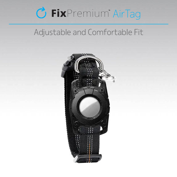 FixPremium - AirTag Collar for Dogs and Cats, black