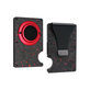 FixPremium - AirTag Carbon Wallet with Clip, red
