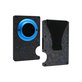 FixPremium - AirTag Carbon Wallet with Clip, blue