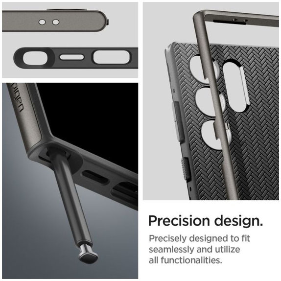 Spigen - Case Neo Hybrid for Samsung Galaxy S24 Ultra, Gunmetal