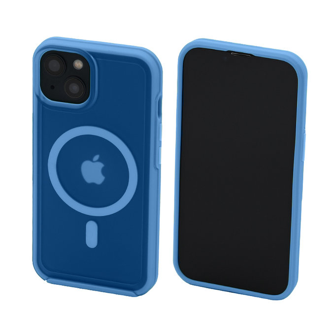FixPremium - Case Clear with MagSafe for iPhone 14, blue
