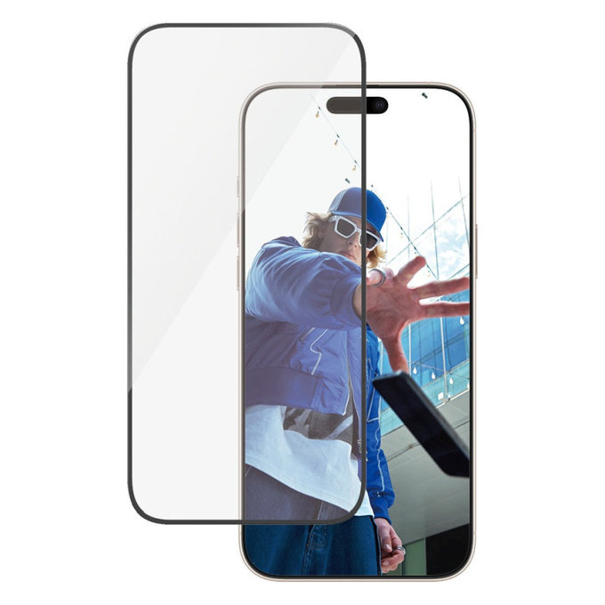 Tempered Glass UWF with Applicator for iPhone 16 Pro Max, Black, PanzerGlass