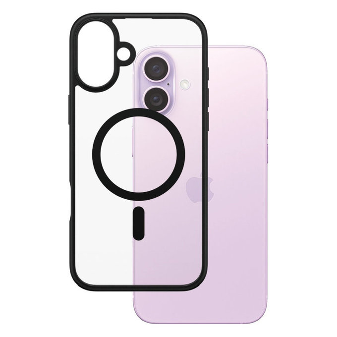 Case HardCase with MagSafe for iPhone 16 Plus, Black, PanzerGlass