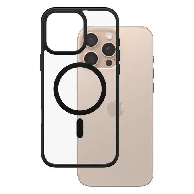 Case HardCase with MagSafe for iPhone 16 Pro Max, Black, PanzerGlass