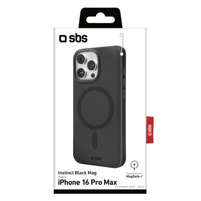 SBS - Case Instinct Mag with MagSafe for iPhone 16 Pro Max, black