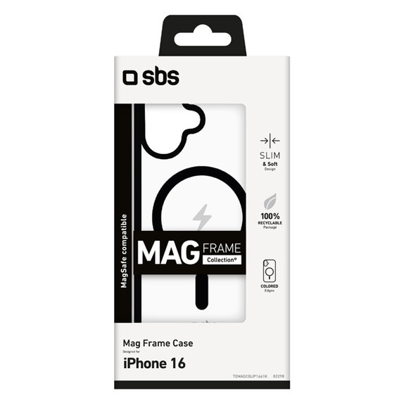 SBS - Case Mag Frame with MagSafe for iPhone 16, black