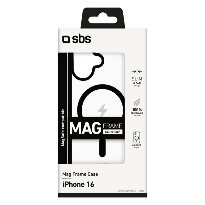 SBS - Case Mag Frame with MagSafe for iPhone 16, black