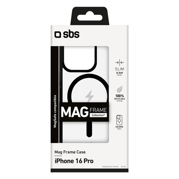 SBS - Case Mag Frame with MagSafe for iPhone 16 Pro, black
