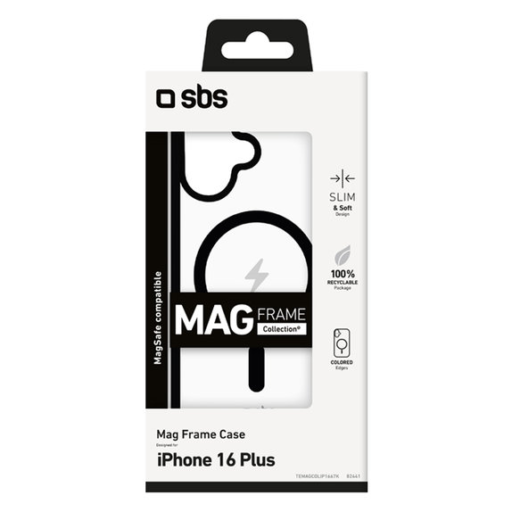 SBS - Case Mag Frame with MagSafe for iPhone 16 Plus, black